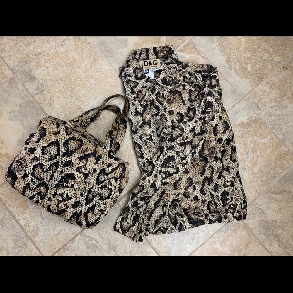 D&G Dolce and Gabbana vintage jacket and purse